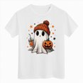 thumbnail image 3 of KPVEVIQ Toddler Halloween Shirt Kid Boys Girls Pumpkin Ghost Graphic Tshirt Spooky Season Short Sleeve Tee Tops Fall Clothes, 3 of 7