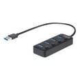 thumbnail image 3 of StarTech.com 4 Port USB 3.0 Hub, USB-A to 4x USB 3.0 Type-A with Individual On/Off Port Switches, SuperSpeed 5Gbps USB 3.1/USB 3.2 Gen 1, USB Bus Powered, Portable, 9.8" Attached Cable - Windows/macOS/Linux (HB30A4AIB) - Hub - 4 x USB 3.1 Gen 1 - desktop - for P/N: HB30C4AIB, 3 of 6