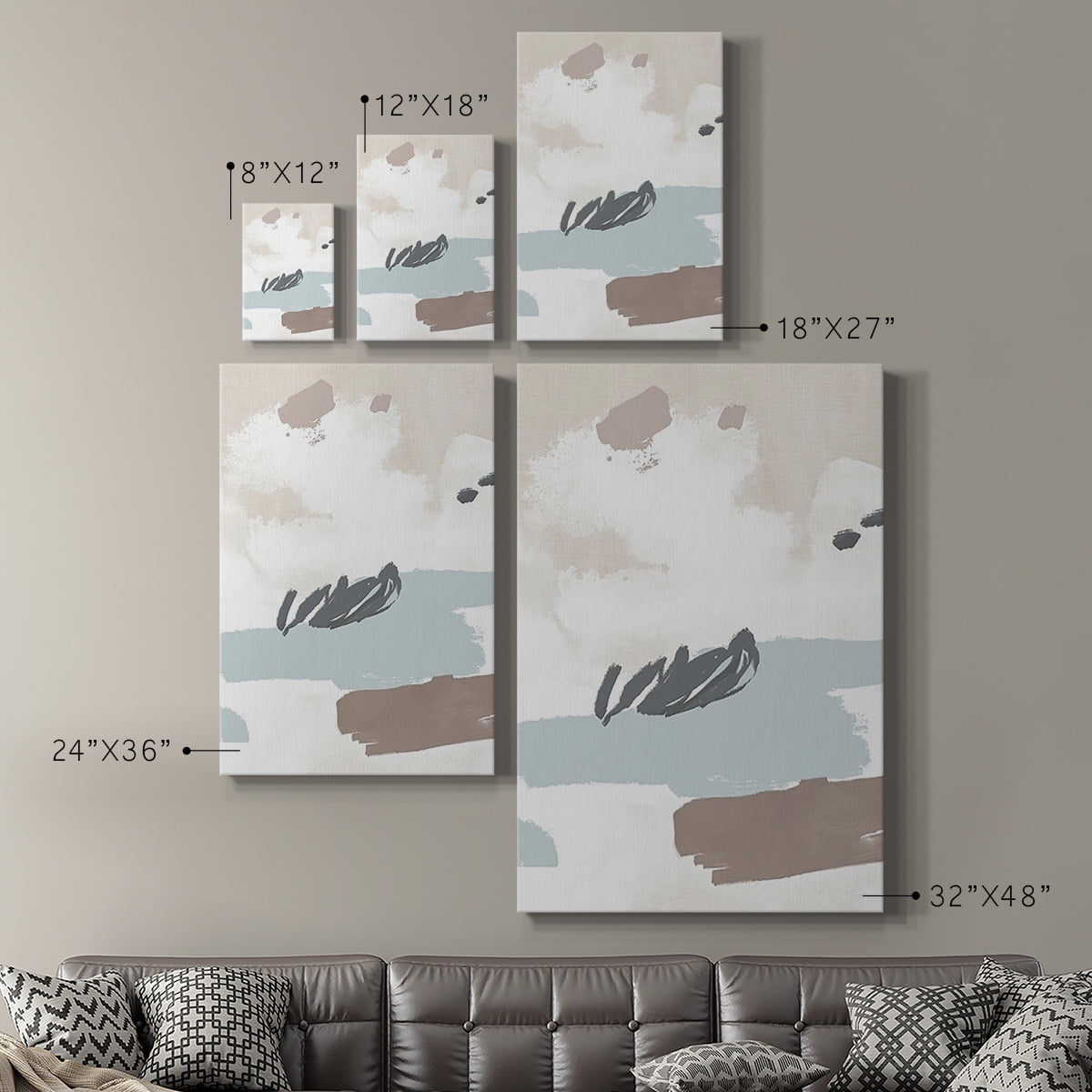 Neutral Wash II Premium Gallery Wrapped Canvas - Ready to Hang