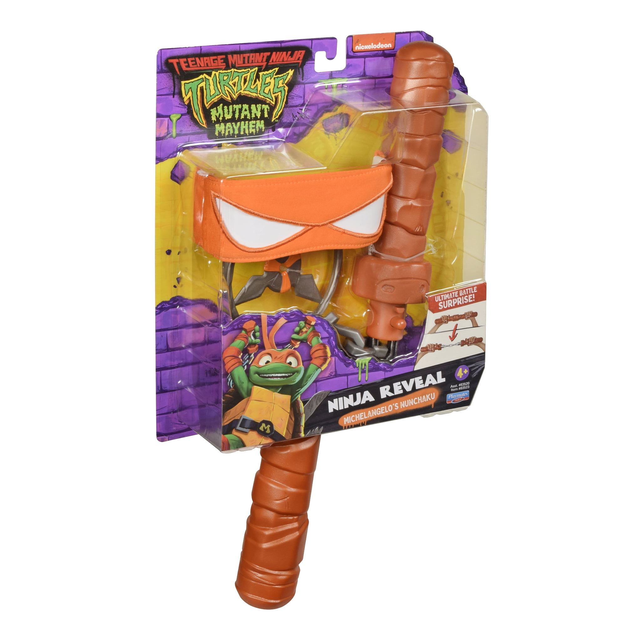 Teenage Mutant Ninja Turtles Mutant Mayhem Michelangelo Nunchaku Basic Role Play Set by Playmates Toys