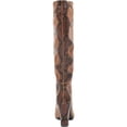 thumbnail image 4 of WHITE MOUNTAIN Womens Brown Animal Print Cushioned Almond Toe Sculpted Heel Dress Boots 5, 4 of 5