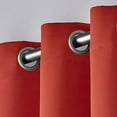 thumbnail image 3 of Exclusive Home Sateen Twill Woven Room Darkening Blackout Grommet Top Curtain Panel Pair, 52"x84", Mecca Orange, 3 of 7
