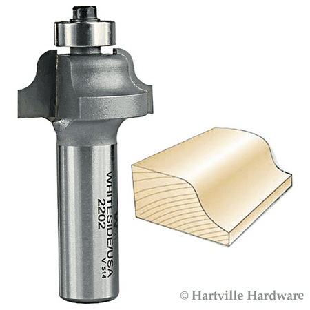

Whiteside Router Bits 2202 Roman Ogee Bit with 5/32-Inch Radius 1-1/8-Inch Large Diameter 9/16-Inch Cutting Length