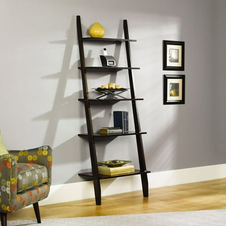 Sauder Grand Lake Ladder Bookcase, Espresso Finish