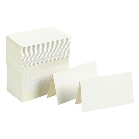 Best Paper Greetings Pack of 100 Place Cards - Small Tent Cards - Perfect for Weddings, Banquets, Events, 2 x 3.5