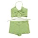 thumbnail image 4 of Traje de baño HUOGUO para mujer, vacaciones, playa, estampado con costuras divididas, 4 of 4