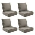 thumbnail image 5 of POCASSY 6" Thick Outdoor Chair Cushions Set of 4, 24" x 24" x 6" Outdoor Cushions for Patio Furniture, Deep Seat and High Back Cushion for Patio Rocking Dining Chair and Couch, Gray, 5 of 12