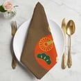 thumbnail image 2 of Brown Gourd Cloth Napkins, Floral Modern Art Red Beige Washable and Reusable Dinner Napkins Set of 2, Table Napkin for Kitchen Party Birthday Wedding Hotel Housewarming 20"x20", 2 of 9