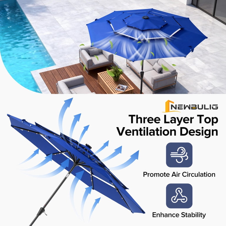 adjustable angle patio umbrella Stepless Tilt Cantilever resistant. Best Choice Products 9ft Fringe