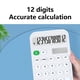 thumbnail image 4 of Calculadora portátil de 12 dígitos con pantalla grande, ideal para estudiantes, con gran diseño y carga solar., 4 of 7