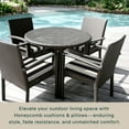 thumbnail image 3 of Cabana Stripe Black & Ivory Premium Dining Seat Cushion (2-Pack), 3 of 8
