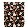 thumbnail image 2 of Halloween Throw Blanket for Couch | Bat Pumpkin Ghost Fall Halloween Fleece Blanket | Soft,Plush,Warm Black Fall Cabin Throw,30*40Inch, 2 of 9