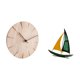 thumbnail image 5 of Reloj de pared redondo,Reloj de pared de madera para decoración de sala de estar,Reloj de pared de madera para dormitorio creativo,Figura de velero,Escultura de velero de hierro para, 5 of 8