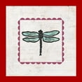 thumbnail image 1 of Great Art Now Dragonfly Stamp Bright by Courtney Prahl, Framed Wall Art, 14W x 14H, 1 of 3