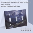 thumbnail image 3 of Yayeee Toggle Light Switch Wall Plate 2-Gang 4.56"x4.48" Decorative Outlet Cover, Moonlight Mountain, 3 of 7