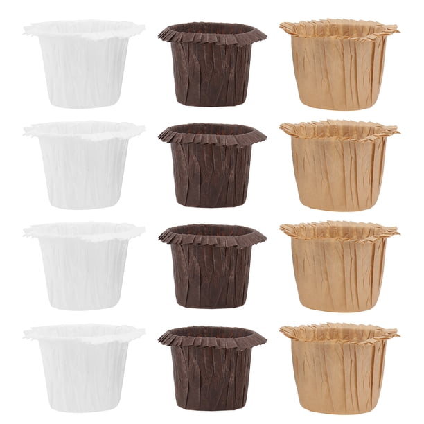 FELTECHELECTR 90 moldes de papel para muffins, resistentes al aceite, para cupcakes, suministros para hornear (colores variados)
