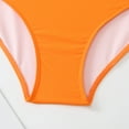 thumbnail image 3 of successthop Bathing Suits for Women One Piece Orange Swimsuits Thong One Shoulder Solid Swimwear Beachwear M, 3 of 7
