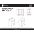 thumbnail image 5 of Fine Fixtures Phoenix 24 in. W x 18.5 in. D x 33.5 in. H Bathroom Vanity in Classic Grey with White Ceramic Sink (Full Assembly Required), 5 of 10