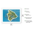 thumbnail image 2 of The Island of Hawaii Map - Vintage Pictorial Map by Ray Lanterman c.1962 - Bamboo Fine Art 290gsm Paper Print (Unframed) 18x24in, 2 of 4