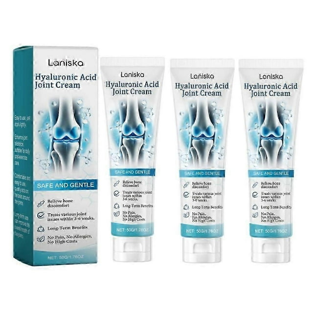 1-3X Hyaluronic Acid Joint Cream, Hyaluronic Acid Joint Massage Cream, Advanced Joint and Bone Massage Care Gel for Back, Neck, Hands, Knees