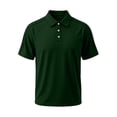 thumbnail image 6 of Yifymode Polo Shirts for Men Dry Fit Golf Polos Pleated Short Sleeve Button Up Shirt Plus Size Summer Cotton Athletic Tshirts,Dark Green M, 6 of 7