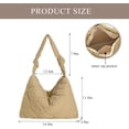 thumbnail image 3 of Kukuzhu Quilted Tote Bag for Women, Soft Puffer Tote Bag Lightweight Trendy Designer Lozenge Cos Bag Handbags, 3 of 7