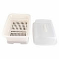 thumbnail image 4 of Portable Dish Drying Rack with Lid ,PP Dish Plate Cup Drainer OrganizerMinimalist Dustproof Dish Drying Bowl for Home Kitchen [M], 4 of 9