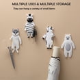 thumbnail image 4 of Gancho de pared de animales de dibujos animados, gancho de pared adhesivo de vaca cebra, colgador de pared decorativo, toallero para cocina, baño, ropa de baño para niños MFZFUKR CPB-DE-WX546-4, 4 of 5