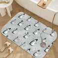 thumbnail image 3 of 1pc Snowmen Pattern Absorbent Non-Slip Bathroom Thickened Flannel Rug Decor,Soft,Quick Drying,Suitable For Indoor/outdoor Use,Bathrooms,Bedrooms,Kitchens,Terrace,Laundry Rooms,16"x24", 3 of 9