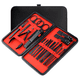 thumbnail image 1 of Kit de cuidado de uñas experto, 18 piezas de herramientas de acero + estuche de cuero de lujo, ideal para viajes y hogar, cortaúñas gruesos, removedor de cutículas, kit para uñas de los pies, 1 of 7