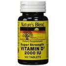 Blend Softgel - Nature's Blend Vitamin D3 - 2,000 IU - 100 Softgels