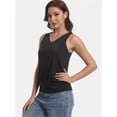 thumbnail image 6 of Women V Neck Tank Tops Summer Sleeveless Casual Tops Loose Fit Banded Bottom Shirts, 6 of 6