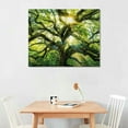 thumbnail image 2 of Creowell Landscape Canvas Artwork Angel Oak Tree Picture Prints Sunshine Through Tree Canvas Green Oak Tree Painting South Carolina Tree Print Nature Canvas 20x16 in/16x12 in, 2 of 6