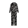 thumbnail image 5 of Joyspun Women’s Stretch Satin Notch Long Sleeve Top and Pants Pajama Set, 2-Piece, Sizes XS-3X, 5 of 5