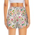 thumbnail image 2 of Lsque Bunny Floral Printed Women's Running Shorts with Liner Pockets,Elastic Quick Dry Workout Athletic Gym Yoga Shorts,Womens High Waist Shorts-Small, 2 of 9