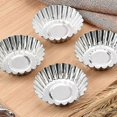 thumbnail image 4 of 10pcs Aluminum Egg Tart Cup Cake Jelly Maker Mould Home Kitchen Baking Tools, 4 of 5