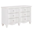 thumbnail image 2 of Lexicon Meghan 6 Dovetail Drawers Traditional Wood Dresser in White, 2 of 12