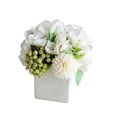 thumbnail image 1 of Cateissary Hortensia no tóxica en jarrón de cerámica: inodoro, buena sensación de manos, mascotas, flores de peonía falsas amigables Decoración Blanco, 1 of 6