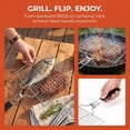 thumbnail image 2 of Fish Grill Basket, Folding Portable Fish Grilling Rack for BBQ – Stainless Steel Grilling Basket for Veggies, Shrimp & Meat Cook, Comes with 2 Basting Brushes, 2 of 6