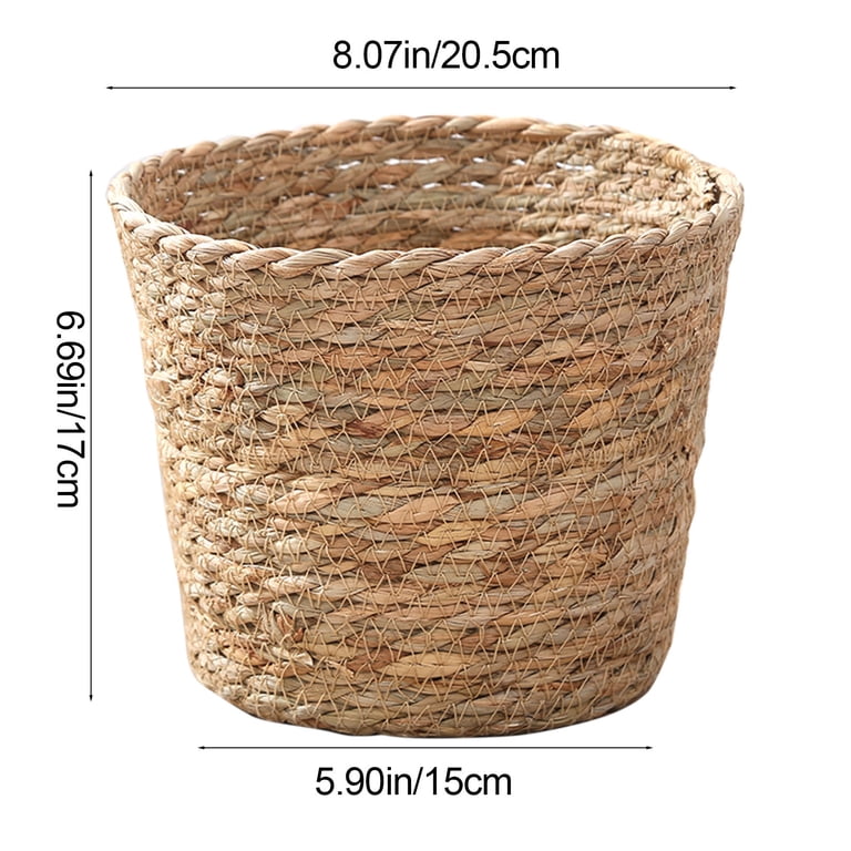Sundronis Woven Straw Flower Pot, Seagrass Planters (Large, 8in), Multi-Use ...