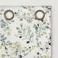 thumbnail image 4 of Sun Zero Quincy 2-pack Painted Foliage Magnetic Closure 100% Blackout Grommet Curtain Panel Pair, 40"W x 84"L, Blue, 4 of 8