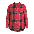 thumbnail image 5 of Terra & Sky Women's Plus Size Plaid Button-Down Shirt, 5 of 5