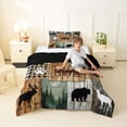 thumbnail image 4 of Erosebridal Retro Camper Kids Twin Comforter Sets,Happy Camping Initial Letter M Theme Bedding Set For Boys Men,Reversible black,2-Piece, 4 of 7