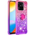thumbnail image 6 of Cute Clear Case for Xiaomi Redmi 10C with Ring Kickstand, Bling Gradient Quicksand Glitter Flowing Liquid Floating Case Cover for Xiaomi Redmi 10C JB Pink Mauve, 6 of 14
