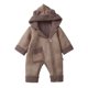 thumbnail image 2 of Mono de moda para exteriores con capucha para niños, grueso, cálido y forrado con forro polar para niños y niñas., 2 of 9