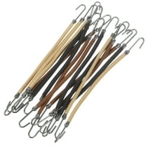 WEAVILUX 15Pcs Bungee Hair Ties Ponytail Cuff for Women Elastic Styling Hook Shape Black and Coffee 12.5x0.7x0.4cm