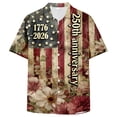 thumbnail image 5 of mgoYE 250th Anniversary USA Button Shirt Crew Neck Men T-Shirt 250 Years America Anniversary Button Shirt Mens 250th Independence Day Freedom Button Shirt USA Flag Star and Stripes Tee(Grey,6XL), 5 of 6
