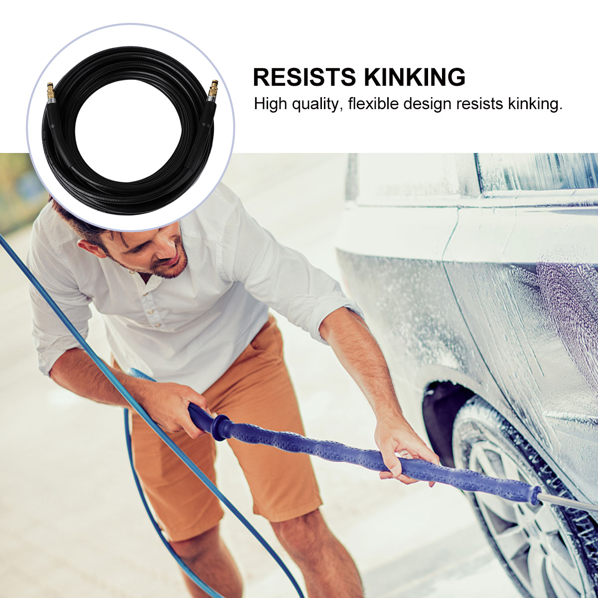 BESTYASH 1Pc Flexible Design Washing Machine Hose Rubber for High Pressure Cold Water Application