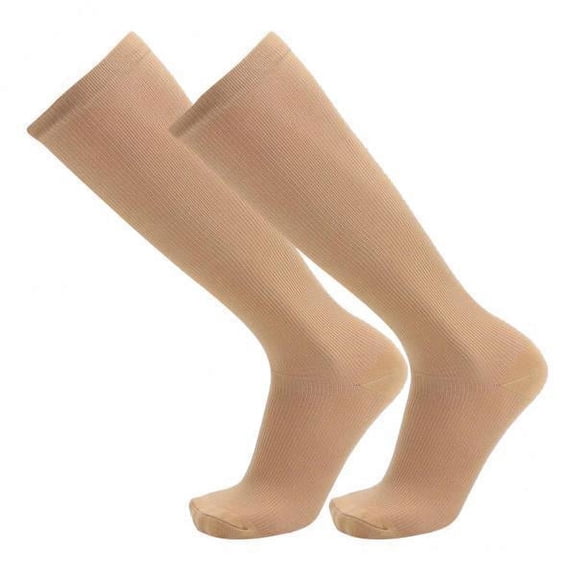 3x Calcetines Deportivos de Compresión para Hombre Medias hasta La Calcetines Deportivos con Manga Atención Del Tobillo - -M 3 piezas