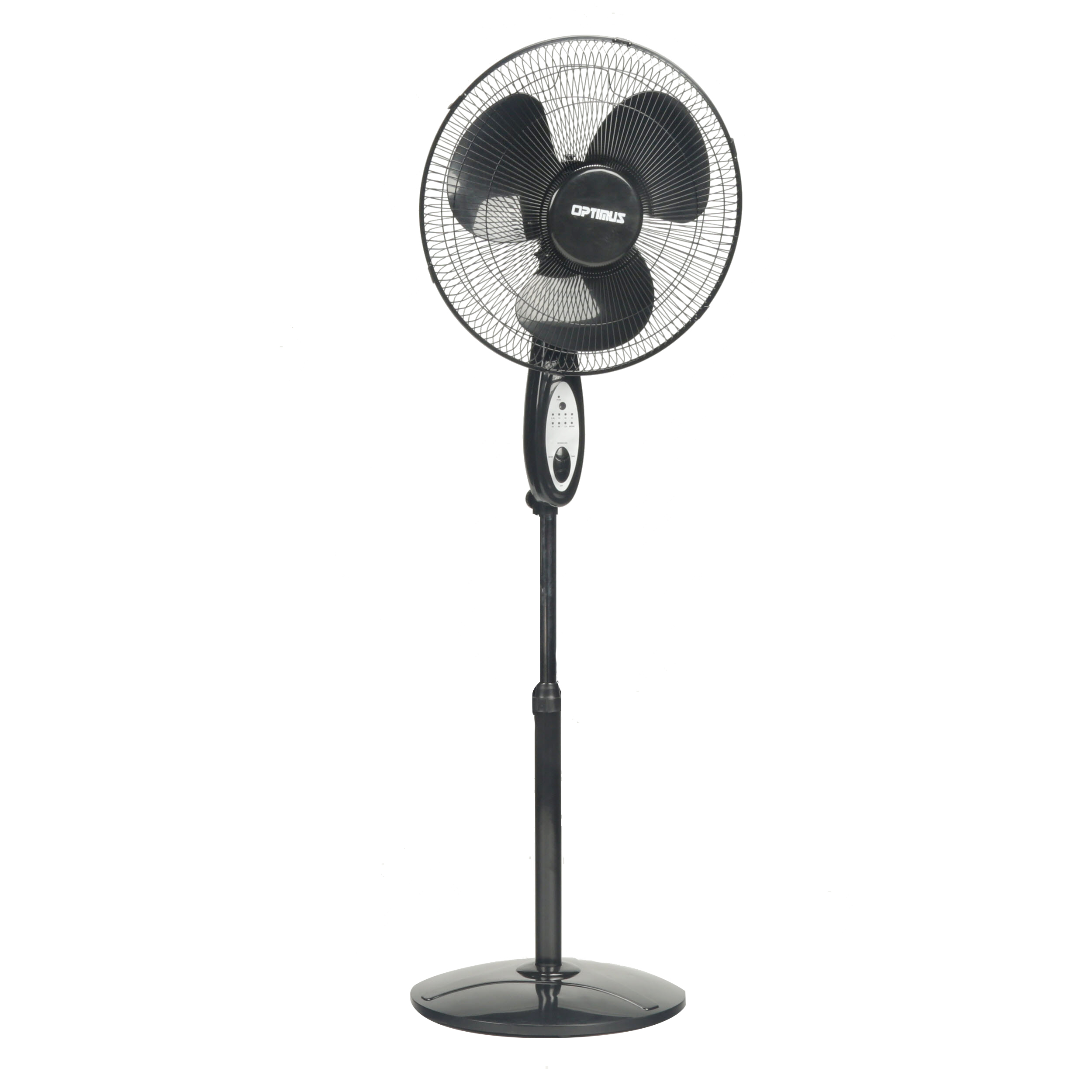 16" Oscillating Stand Fan with Remote Control, White